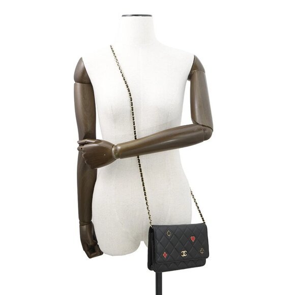 CHANEL Monaco Series Chain Wallet Lambskin Black AP3076 - Picture 2 of 14